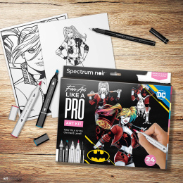 Art Kit 24-set Harley Quinn in de groep Pennen / Kunstenaarspotloden en -stiften / Illustratiemarkers bij Voorcrea (130636)