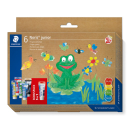Noris Junior Vingerverf 6x75 ml in de groep Kids / Knutselspullen en verf voor kinderen / Verf voor kinderen / Vingerverf bij Voorcrea (130641)
