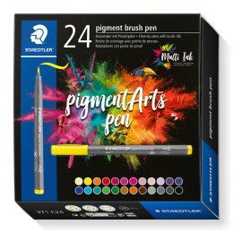 Pigment Arts Brush Pen 24-set in de groep Pennen / Kunstenaarspotloden en -stiften / Brushpennen bij Voorcrea (130648)