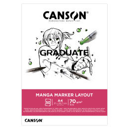 Graduate Manga Marker Layout Pad A4 70 g in de groep Papier & Blokken / Tekenblokken / Markerblokken bij Voorcrea (130658)