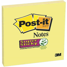 Post-it Super Sticky 76x76 Geel in de groep Papier & Blokken / Schrijven en noteren / Post-it en notitieblokjes bij Voorcrea (130676)