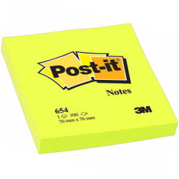 Post-it 76x76 Neongeel in de groep Papier & Blokken / Schrijven en noteren / Post-it en notitieblokjes bij Voorcrea (130677)