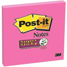 Post-it Super Sticky 76x76 Fuchsia in de groep Papier & Blokken / Schrijven en noteren / Post-it en notitieblokjes bij Voorcrea (130680)