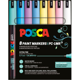 PC-1MR Soft Colours 8-set in de groep Pennen / Kunstenaarspotloden en -stiften / Acrylmarkers bij Voorcrea (130696)