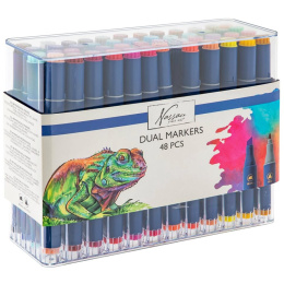 Dual Markers 48-set in de groep Pennen / Kunstenaarspotloden en -stiften / Illustratiemarkers bij Voorcrea (130720)