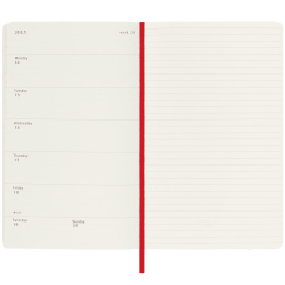 Kalender 18M WeekNote Soft Cover Pocket Red in de groep Papier & Blokken / Kalenders en agenda's / 18 maanden agenda's bij Voorcrea (130893)