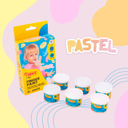 Vingerverf 6x35 ml Pastelkleuren (2 jaar+) in de groep Kids / Knutselspullen en verf voor kinderen / Vingerverf bij Voorcrea (131126)