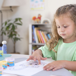 Vingerverf 6x35 ml Pastelkleuren (2 jaar+) in de groep Kids / Knutselspullen en verf voor kinderen / Verf voor kinderen / Vingerverf bij Voorcrea (131126)