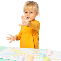 Vingerverf 6x35 ml Pastelkleuren (2 jaar+) in de groep Kids / Knutselspullen en verf voor kinderen / Vingerverf bij Voorcrea (131126)