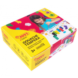 Gouache 12x15 ml + penseel (3 jaar+) in de groep Kids / Knutselspullen en verf voor kinderen / Kinderverf bij Voorcrea (131140)