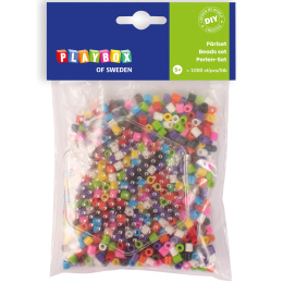 Tube Kralen Hexagon 1000 stuks Pastel in de groep Kids / Leuk en leerzaam / Kralen & Grondplaat bij Voorcrea (131312)
