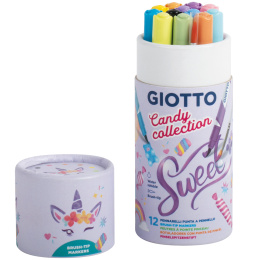 Candy Collection Turbo Soft Brush Pen 12-set in de groep Kids / Kinderpotloden en -stiften / Kleurpotloden voor kinderen bij Voorcrea (131401)