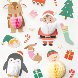 Stickers Honingraatpapier Kerstmis 1 Vel in de groep Kids / Leuk en leerzaam / Stickers bij Voorcrea (131558)