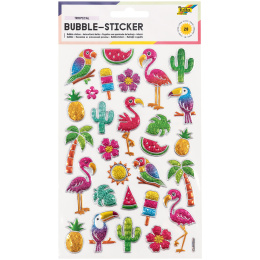 3D Stickers Tropisch 1 Vel in de groep Kids / Leuk en leerzaam / Stickers bij Voorcrea (131561)