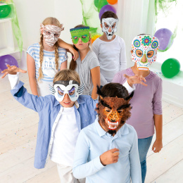 Kinder Maskers Griezelig 6-pack in de groep Kids / Feestdagen / seizoen voor kinderen / Kinderfeestjes bij Voorcrea (131575)