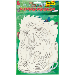 Kinder Maskers Exotische Dieren 6-pack in de groep Kids / Feestdagen / seizoen voor kinderen / Kinderfeestjes bij Voorcrea (131577)