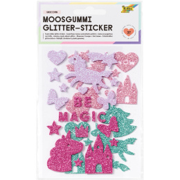 Schuimrubberen stickers Eenhoorn 2 Vellen in de groep Kids / Leuk en leerzaam / Stickers voor kinderen bij Voorcrea (131583)