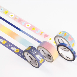 Washi-Tape Zonnig 4-pack in de groep Creëren & Hobby / Hobbytoebehoren / Washi Tape bij Voorcrea (131592)