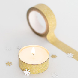 Glitter-Tape Goud 3-pack in de groep Creëren & Hobby / Hobbytoebehoren / Plakband bij Voorcrea (131601)