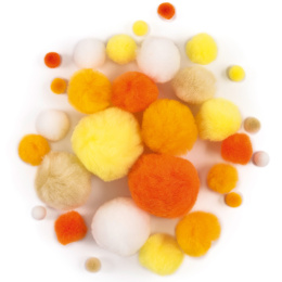 Pompons Geel 30-pack in de groep Creëren & Hobby / Creëren / Knutselen en DIY bij Voorcrea (131632)