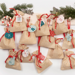 Adventskalender Kit Jute 24-pack in de groep Creëren & Hobby / Creëren / Knutselen en DIY bij Voorcrea (131642)