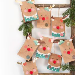 Papieren zakjes voor adventskalender Natuur 24-pack   in de groep Creëren & Hobby / Creëren / Knutselen en DIY bij Voorcrea (131664)