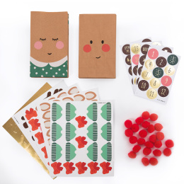 Papieren zakjes voor adventskalender Natuur 24-pack   in de groep Creëren & Hobby / Creëren / Knutselen en DIY bij Voorcrea (131664)