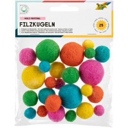 Viltballen Holi Festival 25-pack in de groep Kids / Leuk en leerzaam / Knutselmateriaal voor kinderen / Viltballen en pompons bij Voorcrea (131669)