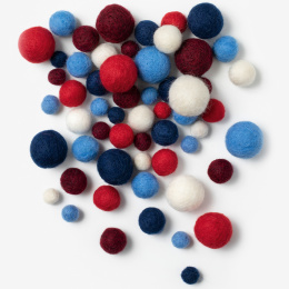 Viltballen French Chic 25-pack in de groep Kids / Leuk en leerzaam / Knutselmateriaal voor kinderen / Viltballen en pompons bij Voorcrea (131671)