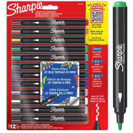 Creative Marker Bullet Tip 12-pack in de groep Pennen / Kunstenaarspotloden en -stiften / Acrylmarkers bij Voorcrea (131698)