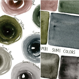 Gansai Tambi Aquarel 6-set Sumi Colors in de groep Kunstenaarsmateriaal / Kunstenaarsverf / Aquarelverf bij Voorcrea (131738)