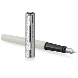 Allure Deluxe Metal & White Vulpen Fine in de groep Pennen / Fine Writing / Vulpennen bij Voorcrea (132015)