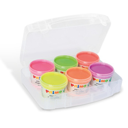 Vingerverf Fluo-set 6x100g in de groep Kids / Knutselspullen en verf voor kinderen / Vingerverf bij Voorcrea (132083)