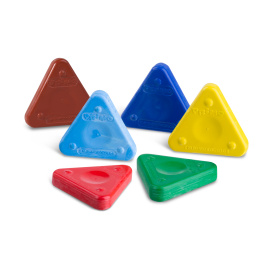 Waskrijtjes Triangles 6-set in de groep Kids / Kinderpotloden en -stiften / Kinderkrijtjes bij Voorcrea (132102)