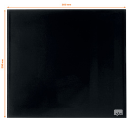 Glastafel Nobo 30x30 cm Zwart in de groep Creëren & Hobby / Organiseren / Thuiskantoor bij Voorcrea (132254)