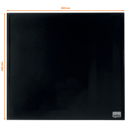 Glastafel Nobo 45x45 cm Zwart in de groep Creëren & Hobby / Organiseren / Thuiskantoor bij Voorcrea (132256)