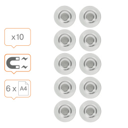 Magneetjes 32 mm Extra-sterk 10-pack Transparant in de groep Creëren & Hobby / Organiseren / Thuiskantoor bij Voorcrea (132342)