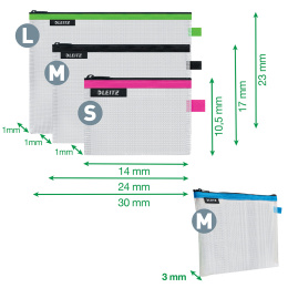 Water-resistant travel pocket 4-pack in de groep Pennen / Accessoires voor pennen / Etuis en hoezen bij Voorcrea (132355)