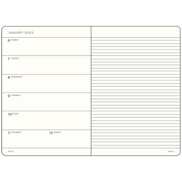 Kalender 18M Weekly Planner & Notebook Hard Cover A5 Black in de groep Papier & Blokken / Kalenders en agenda's / 18 maanden agenda's bij Voorcrea (132564)