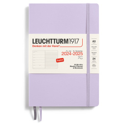 Kalender 18M Weekly Planner & Notebook Soft Cover A5 Lilac in de groep Papier & Blokken / Kalenders en agenda's / 18 maanden agenda's bij Voorcrea (132571)