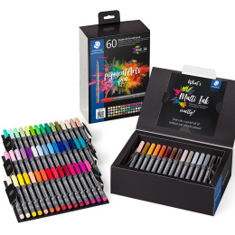 Pigment Arts Brush Pen 60-set in de groep Pennen / Kunstenaarspotloden en -stiften / Brushpennen bij Voorcrea (132591)