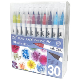 Clean Color Real Brush 30-set A in de groep Pennen / Kunstenaarspotloden en -stiften / Penseelstiften bij Voorcrea (132604)