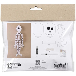 Mini DIY kit Papieren decoratie Skelet (5 jaar+) in de groep Creëren & Hobby / Feestdagen en seizoenen / Halloween bij Voorcrea (132625)