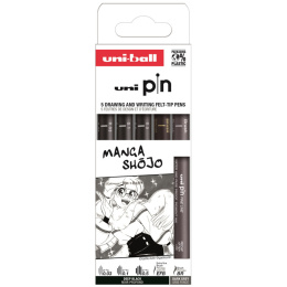 Pin Fineliner 5-set Manga Shojo in de groep Pennen / Schrijven / Fineliners bij Voorcrea (132731)