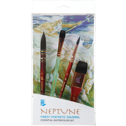 Neptune Synthetic brush Professionnel 4-set in de groep Kunstenaarsmateriaal / Penselen / Aquarelpenselen bij Voorcrea (132785)