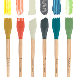 Catalyst Silicone Blade Long Handle No 4 30 mm Yellow in de groep Kunstenaarsmateriaal / Atelier / Paletmessen bij Voorcrea (132797)