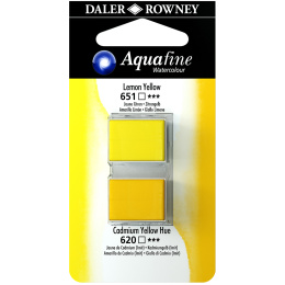 Aquarelle Half-pan Duo Lemon Yellow/Cad Yellow Hue in de groep Kunstenaarsmateriaal / Kunstenaarsverf / Aquarelverf bij Voorcrea (132888)