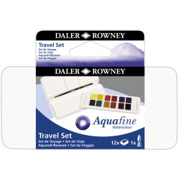 Aquarelverf Travel set 12  ½ -Half pans  in de groep Kunstenaarsmateriaal / Kunstenaarsverf / Aquarelverf bij Voorcrea (132936)