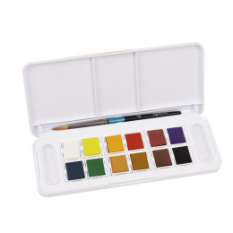 Aquarelverf Travel set 12  ½ -Half pans  in de groep Kunstenaarsmateriaal / Kunstenaarsverf / Aquarelverf / Aquarelverf in napje bij Voorcrea (132936)
