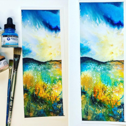 Watercolor brush series 55 Short Flat Nr 1 in de groep Kunstenaarsmateriaal / Penselen / Aquarelpenselen bij Voorcrea (132946)